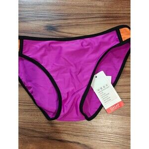 OASAP Women's Fuchsia Bikini Bottoms with Orange Accent